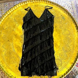 Black Sequin “Flapper” dress.